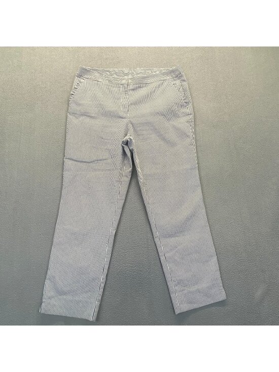 Anne Klein Pants - Anne Klein Black & White Stripe Ankle Pockets  Pants ,Pockets,Zipper Size 12